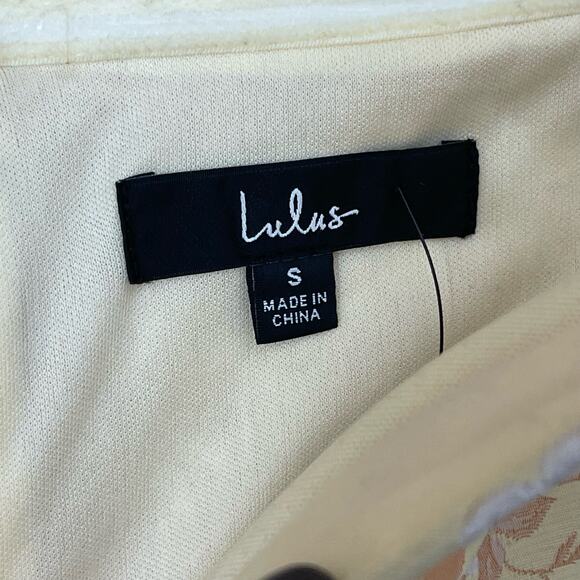 Lulus Favorite Song Yellow Floral Off-the-Shoulder Mini Dress Size Small - Picture 4 of 7